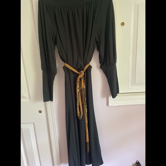 Silky chiffon beaded belt with fringes- NWOT - Picture 2 of 8